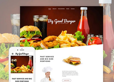 餐飲餐廳美食佳餚RWD網頁設計主題版型